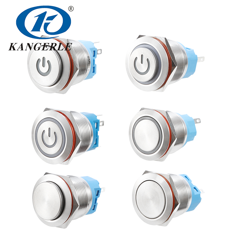 22MM金屬按鈕開關(guān)自復(fù)自鎖LED燈防水防塵經(jīng)濟(jì)款